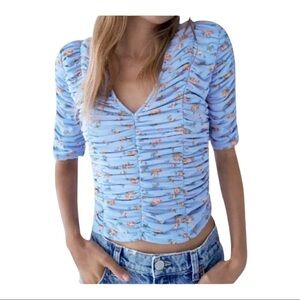 𝅺ZARA women's top Floral printed top